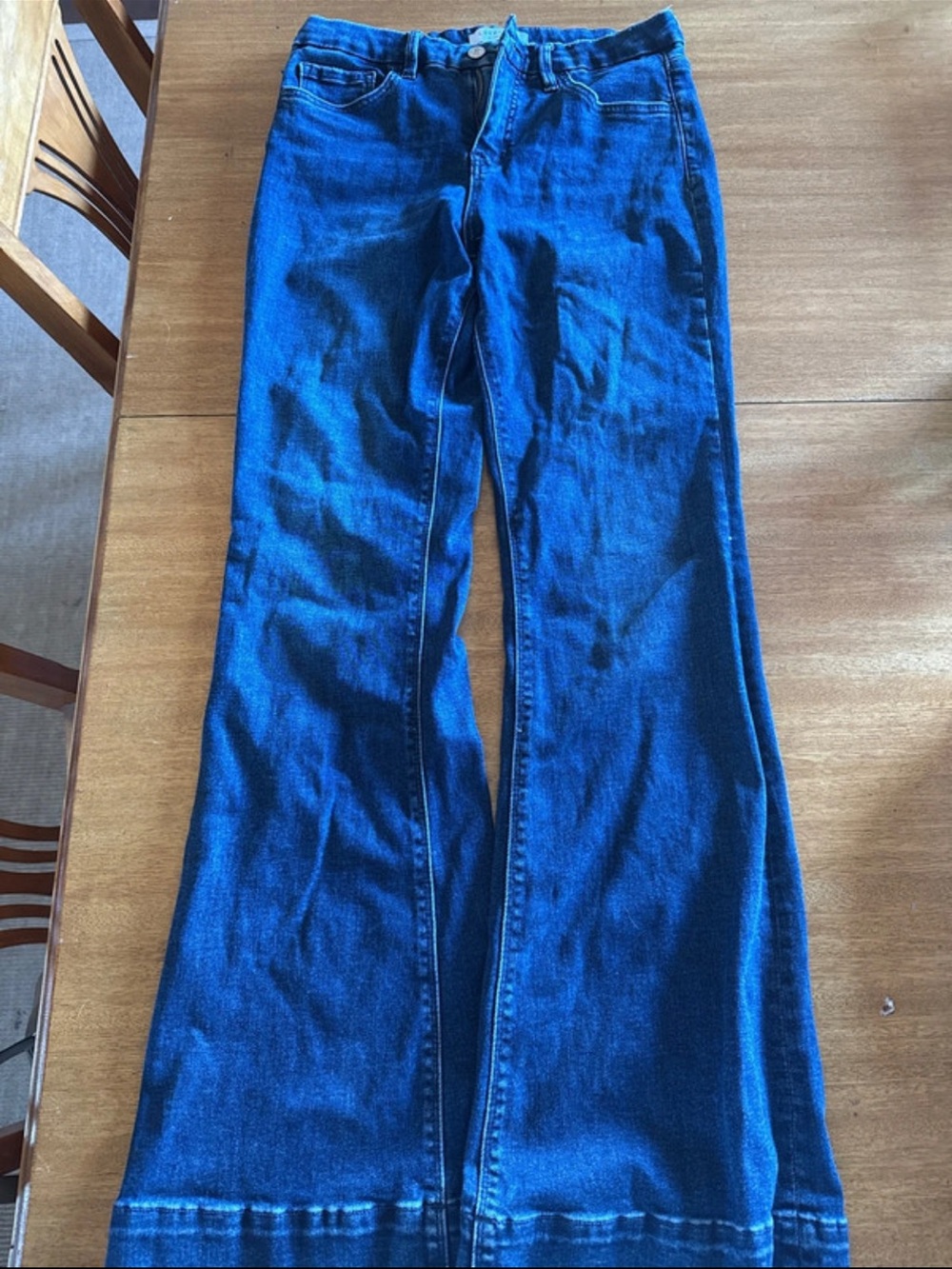 High-Rise Wide-Leg Jeans in Deep Blue